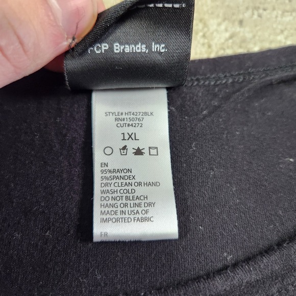 Harley Davidson Shirt Women 1XL Biker Classic Mom Y2K Grunge Long Sleeve Black - Picture 6 of 8